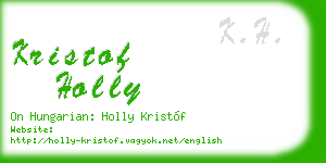 kristof holly business card